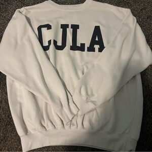 Cream CJLA logo Oversized Sweatshirt